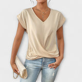 Eloise - Top s V-výstrihom a detailom gombíka