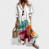 Lila - Lichotivé maxikabát s pokrytím brucha