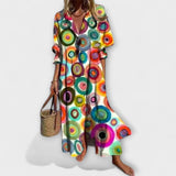 Lila - Lichotivé maxikabát s pokrytím brucha