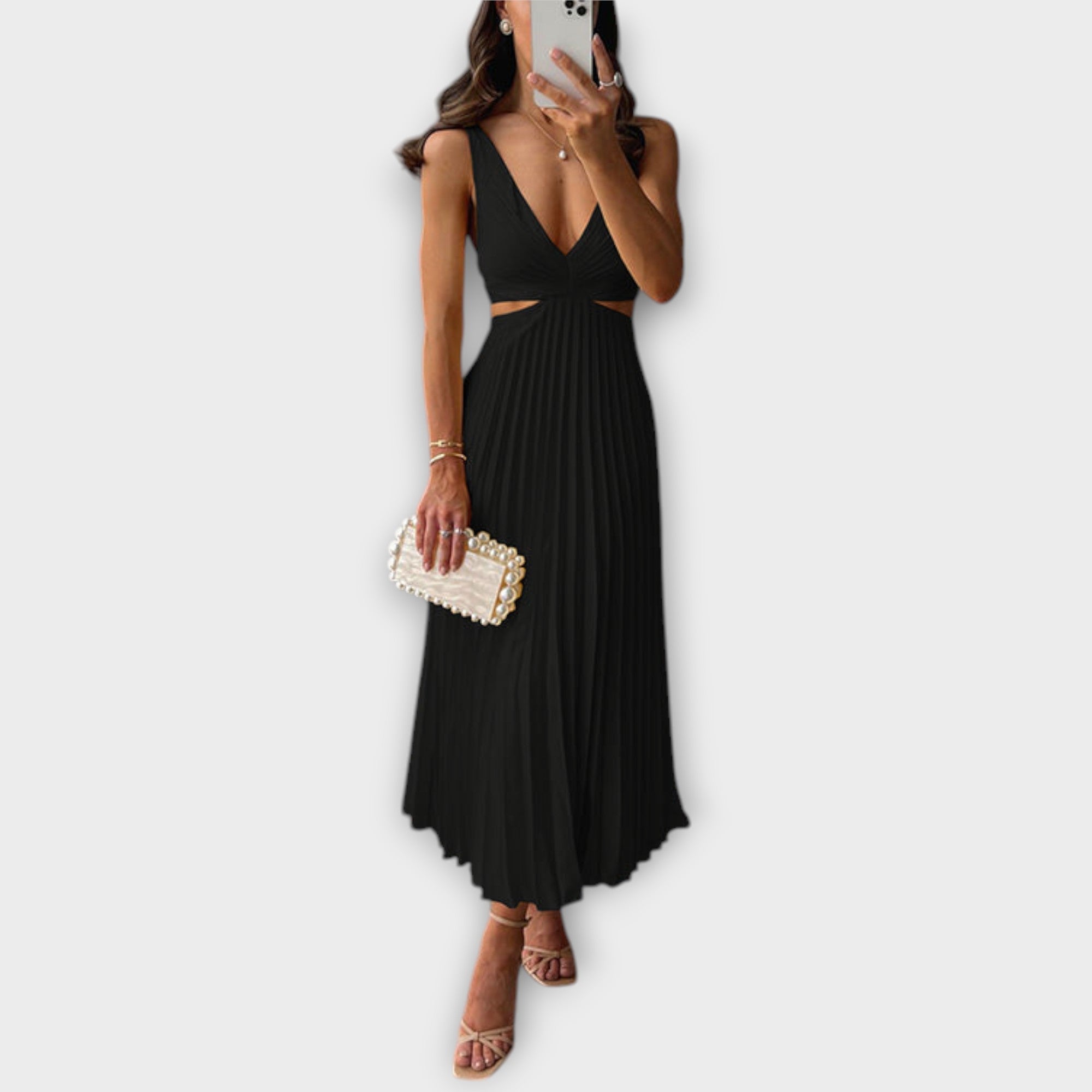 Ziara™ | Elegantné midi večerné šaty s plisovaním