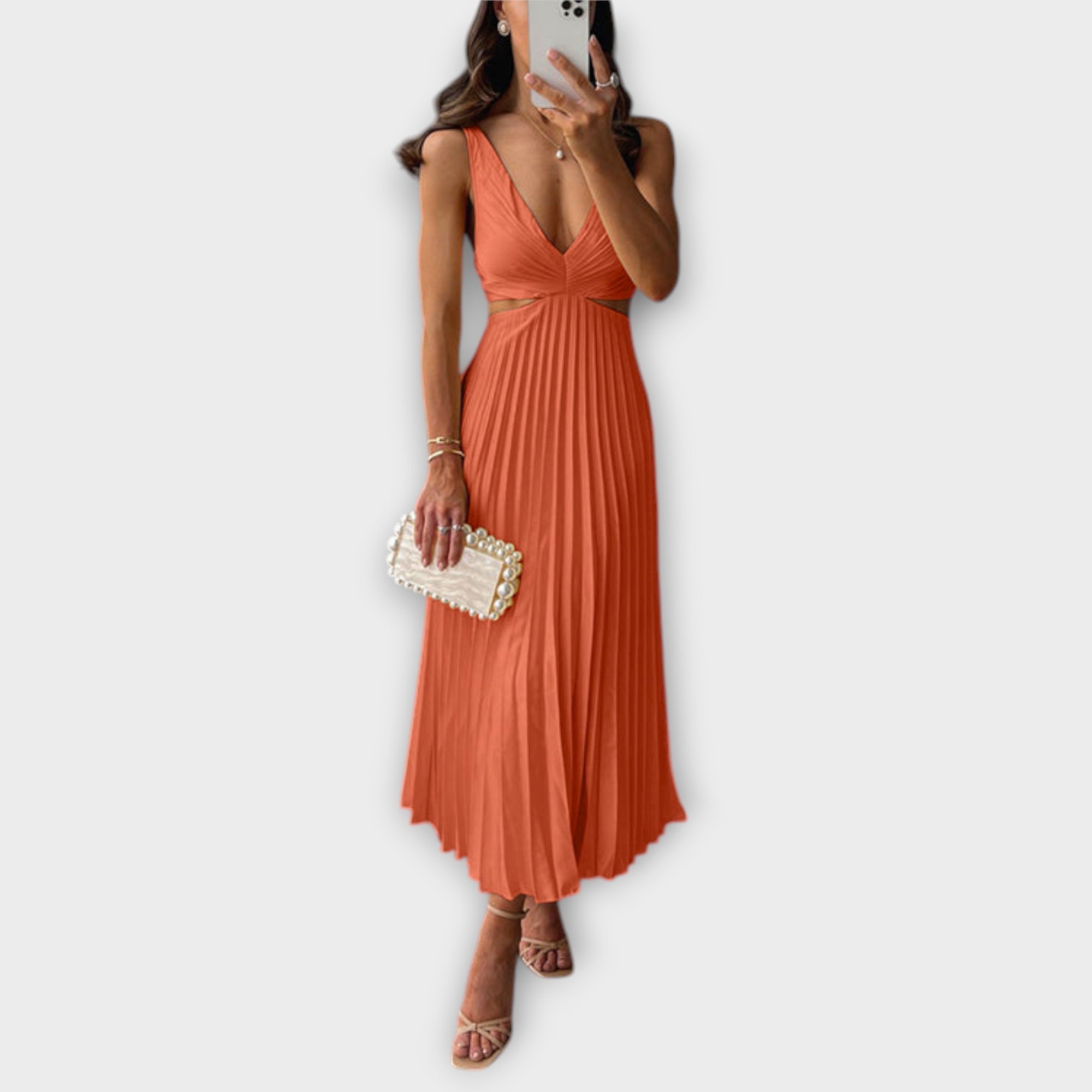 Ziara™ | Elegantné midi večerné šaty s plisovaním