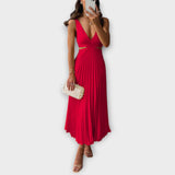 Ziara™ | Elegantné midi večerné šaty s plisovaním