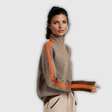 Marija | Sveter s kontrastnými pruhmi