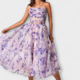 Elegantné Chiffon Midišaty