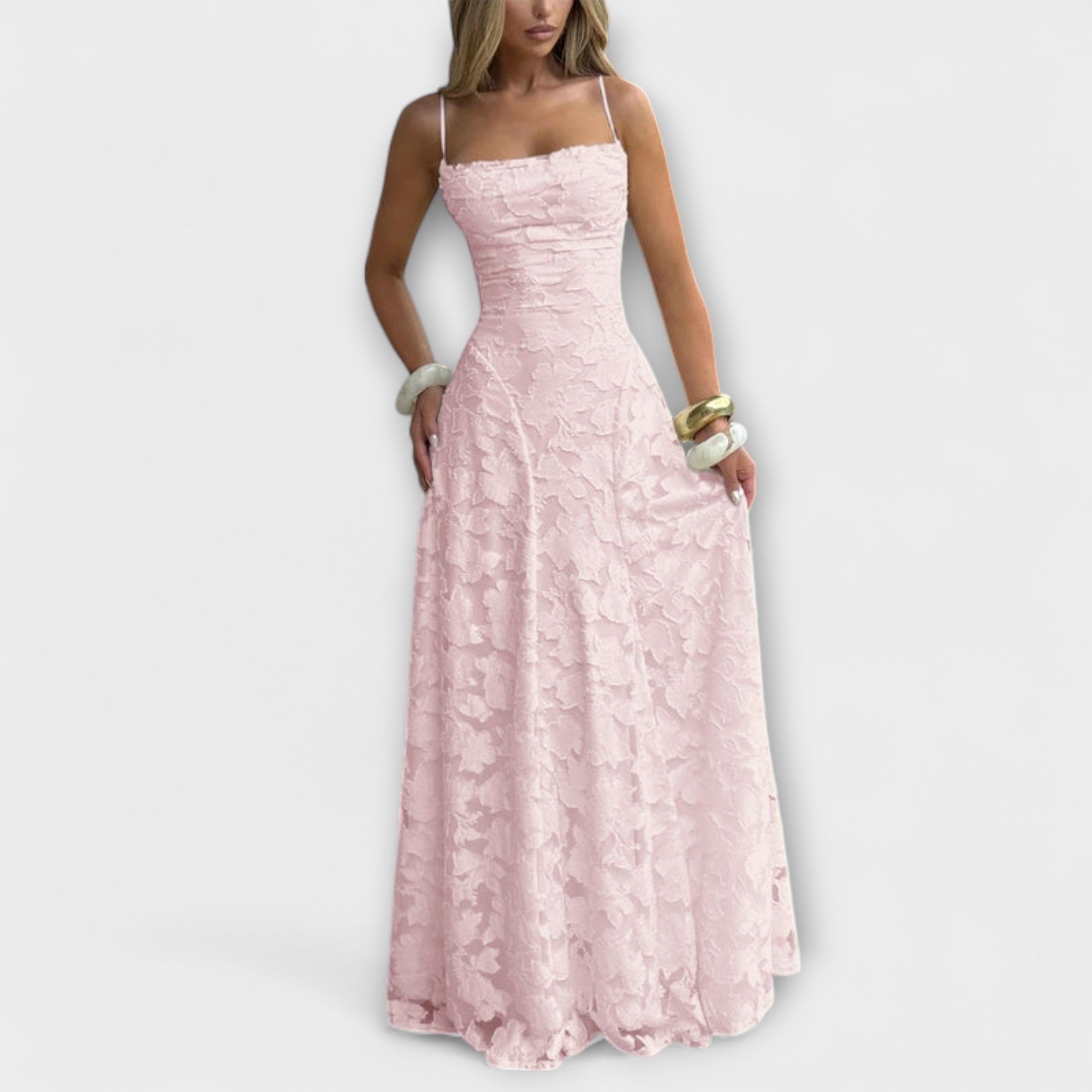 Emberly - Elegantné Jacquard-Maxikleid