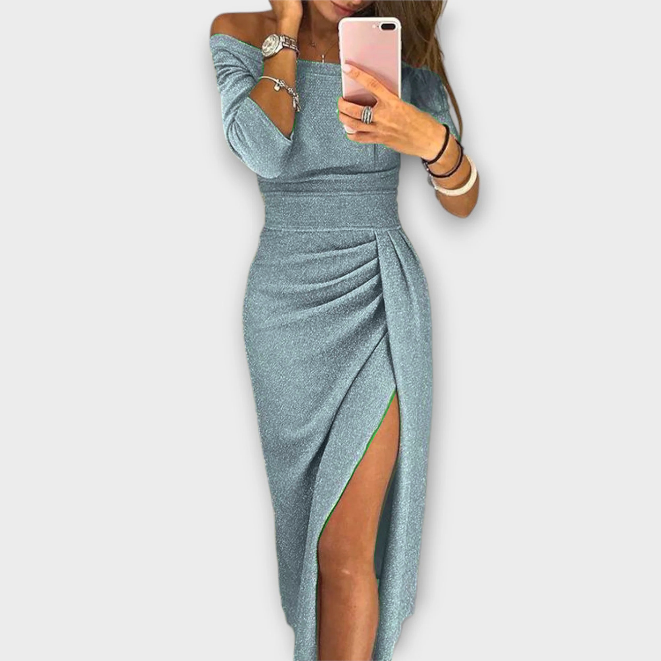 Lena - Elegantné Off-Shoulder Šaty
