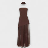Goldie - Maxi šaty z chiffon