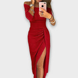 Lena - Elegantné Off-Shoulder Šaty