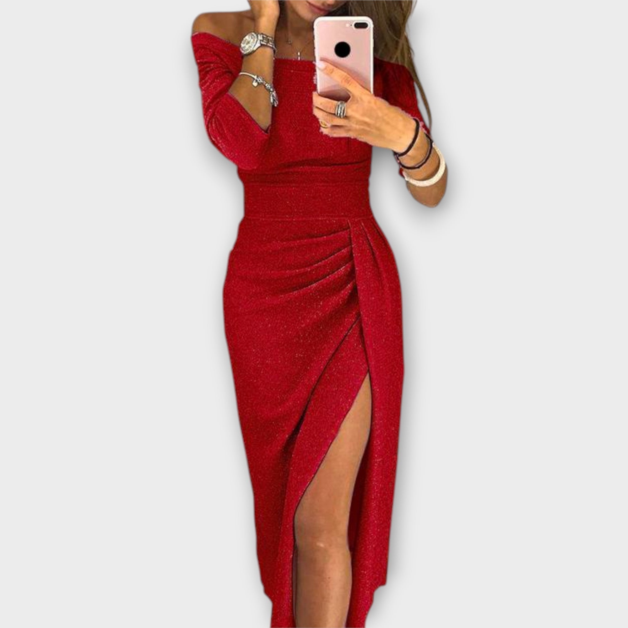 Lena - Elegantné Off-Shoulder Šaty