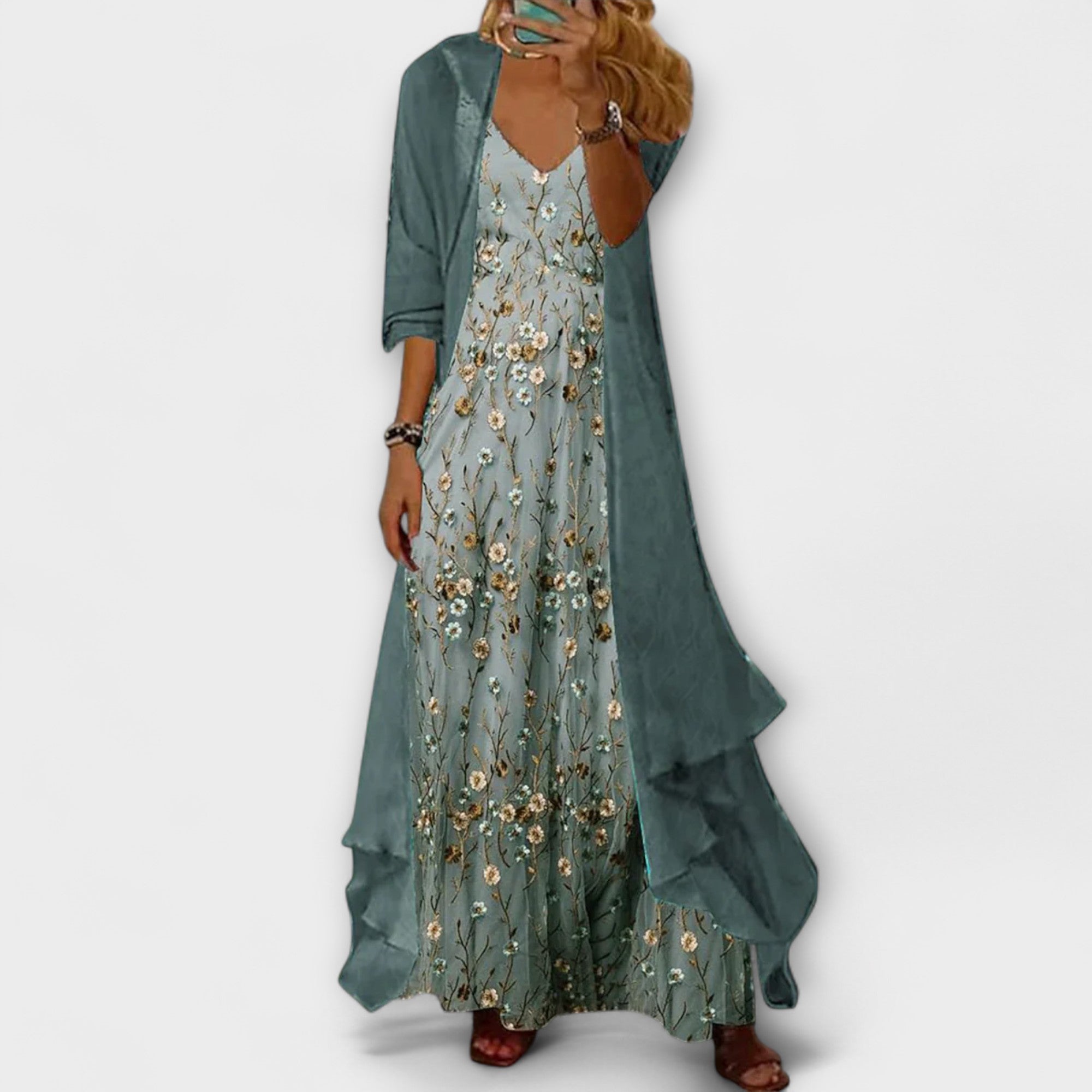 Mara - Maxidress s bundou (2-dielna sada)