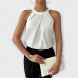 Skye - Šik saténová blúzka s off-shoulder dizajnom
