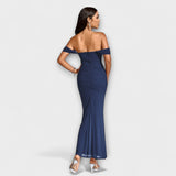 Ione - Šaty Bodycon s odhalenými ramenami a riasením