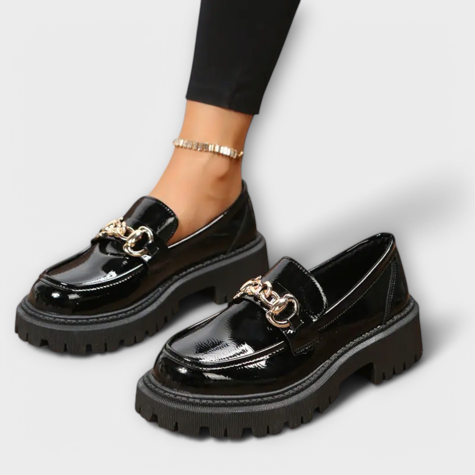 Trendy dámske platformové loafers s prackou