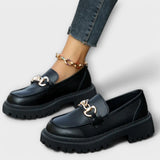 Trendy dámske platformové loafers s prackou