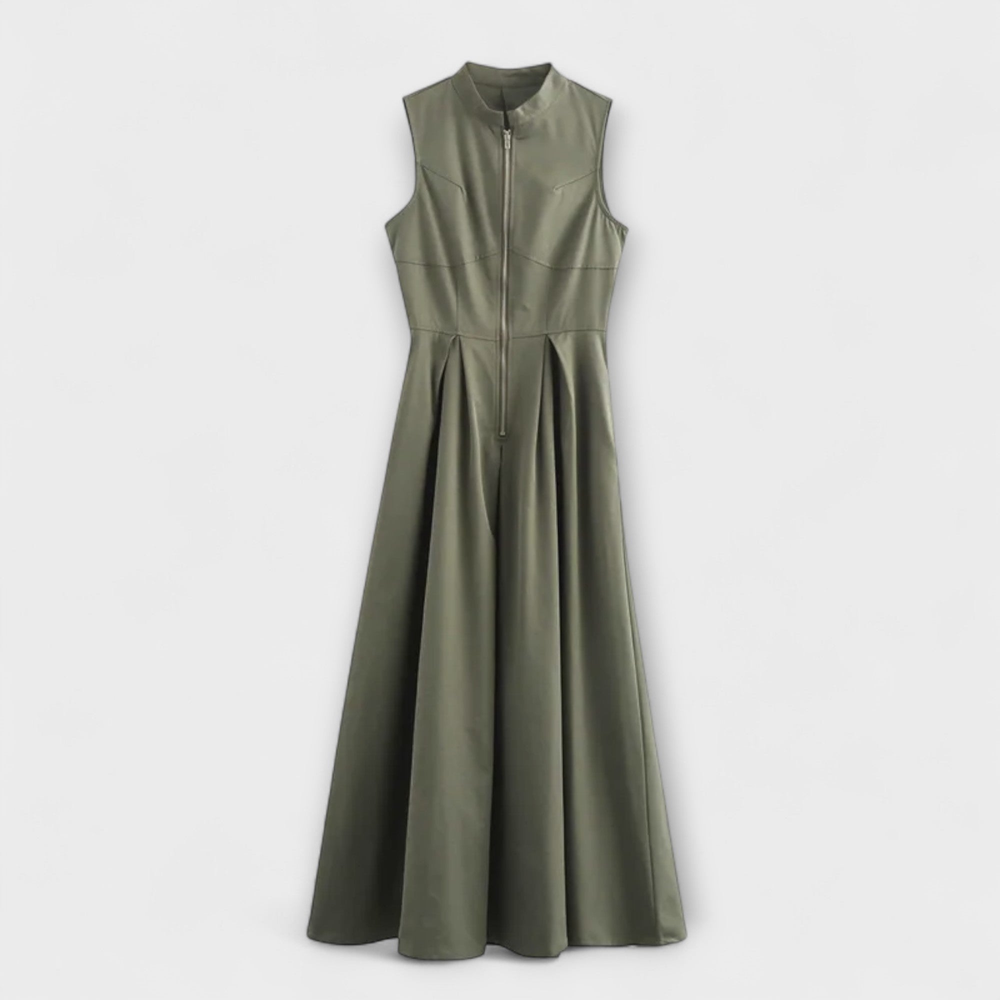 Bezrukávové plisované bodycon midi šaty