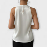 Skye - Šik saténová blúzka s off-shoulder dizajnom