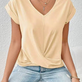 Eloise - Top s V-výstrihom a detailom gombíka