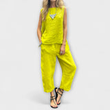 Jennifer - Uvoľnený outfit z bavlny a ľanu