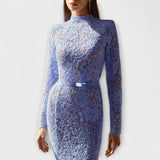 Freya - Elegantné midi šaty z kvetinovej čipky