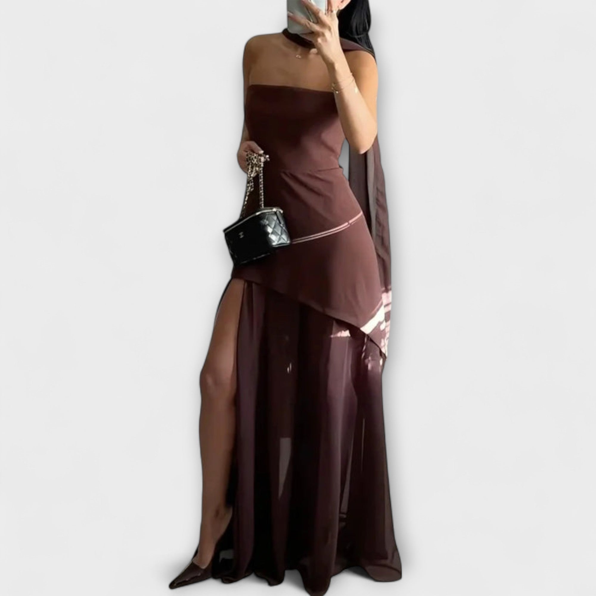 Goldie - Maxi šaty z chiffon