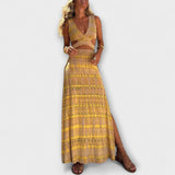 Ella - Eleanor Tie-Dye Výrez Stretch šaty